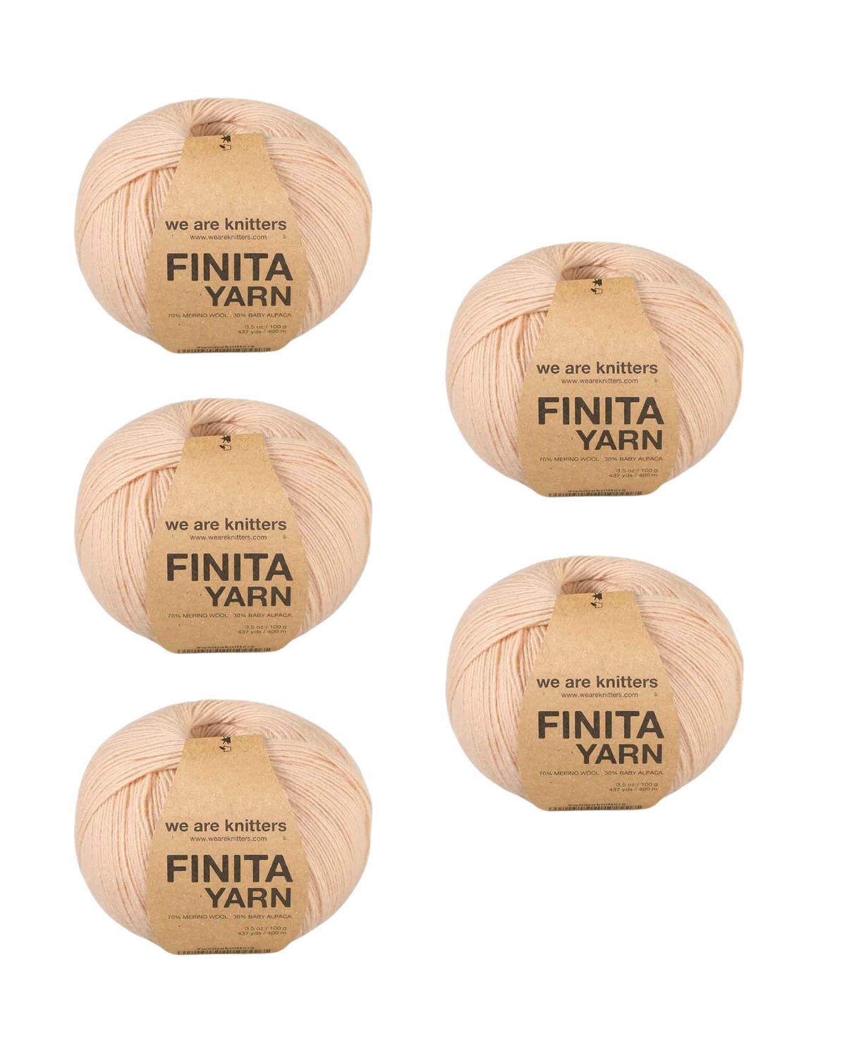 Pack di 5 gomitoli di Finita Yarn