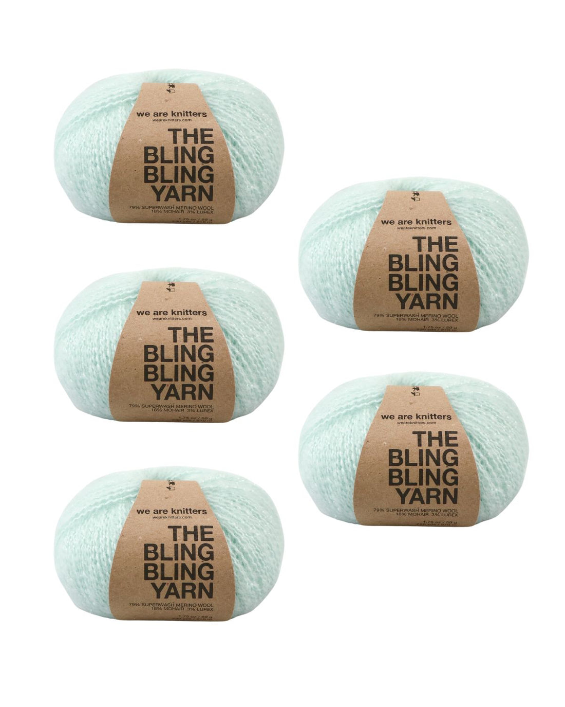 Pack di 5 gomitoli di Bling Bling Yarn