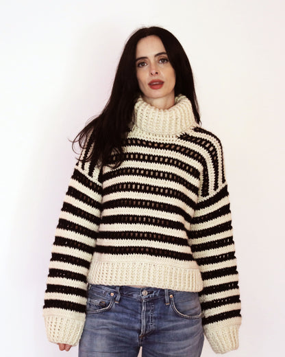 Crochet All Day Stripe Sweater Kit x Krysten Ritter