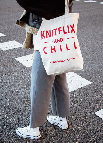 Tote Bag: Knitflix &amp; Chill